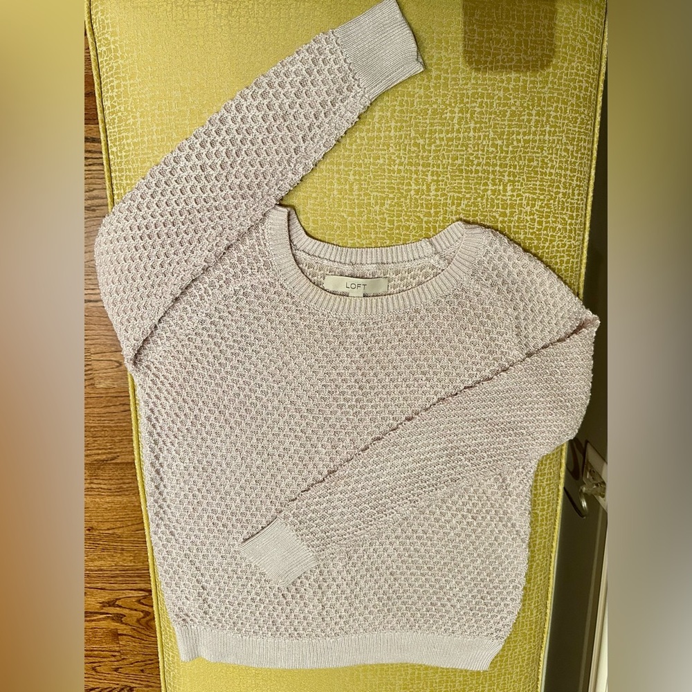 2/$10. LOFT Women's Textured Pink Sweater